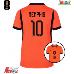 Países Bajos Memphis Depay #10 Primera Equipación Mujer Mundial 2026 Manga Corta